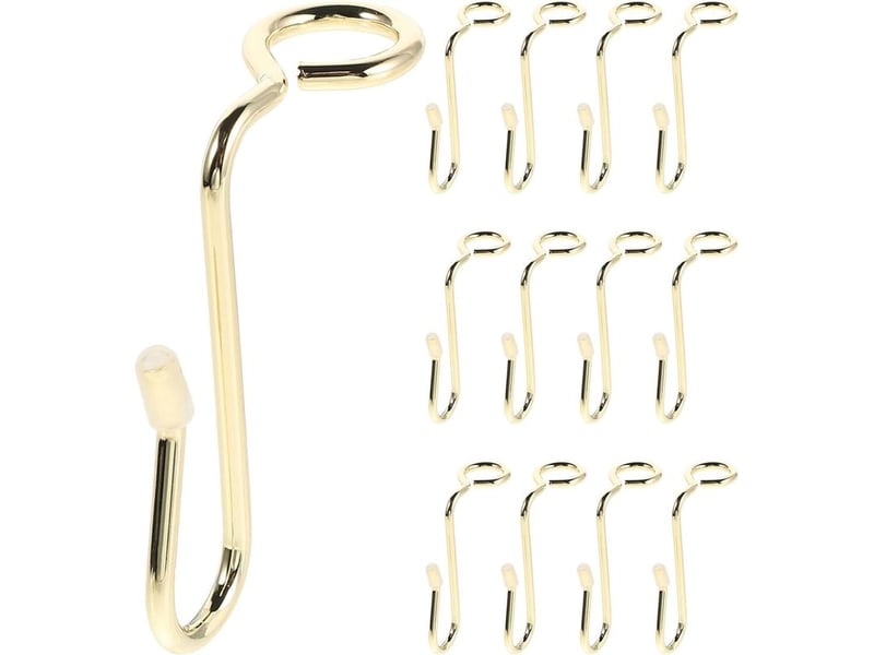  Lot de 36 rallonges de cintres en métal doré crochets empilables multifonctionnels pour penderie support gain de place pour organisation dressing clips de connexion miniatures  - Conforama A