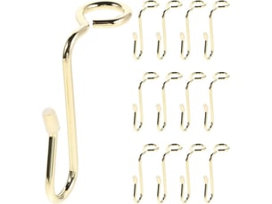 Lot de 36 rallonges de cintres en métal doré crochets empilables multifonctionnels pour penderie support gain de place pour organisation dressing clips de connexion miniatures