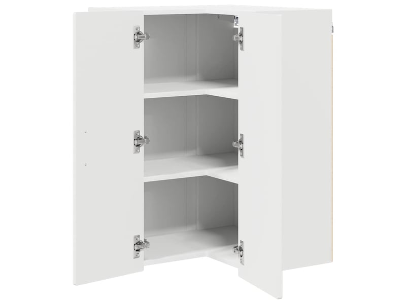 Meuble mural de cuisine, armoire d'angle cuisine porto blanc brillant 57x57x80cm - Conforama E