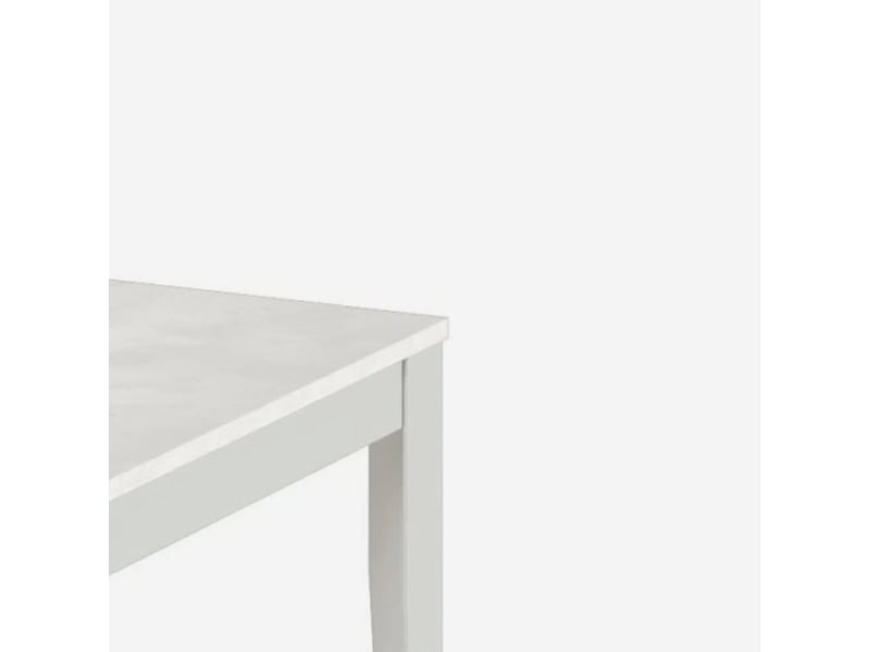 Table extensible en mélaminé avec piètement blanc 130290x80 moon - blanc - Conforama D