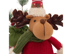 Renne de noël snovi avec traîneau h. 40 cm