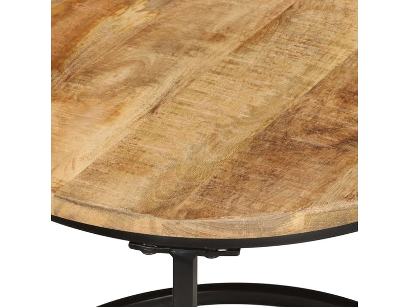  Tables gigognes 3 pcs | table de salon bois de manguier massif brut  - Conforama E