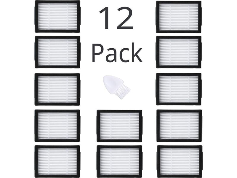  12-pack remplacement filtres avec irobot roomba i &amp; e i1 i3 i4 i6 i7 i8 e5 e6 + j7 (non pour j7+) pièces de rechange pour aspirateur  - Conforama B