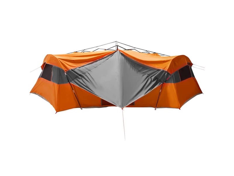  Tente intérieure 8 personne gris et orange taffetas  - Conforama A