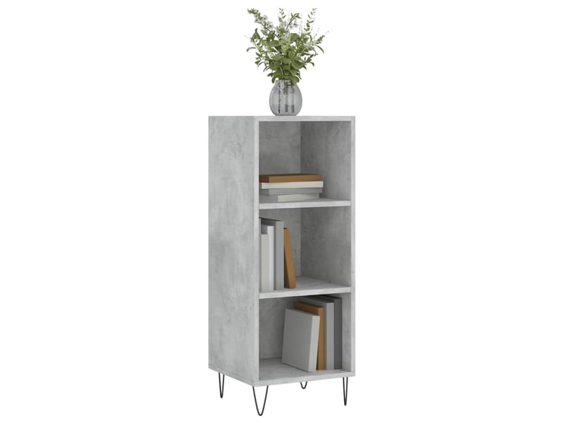  Buffet - bahut - meuble de rangement gris béton 34,5x32,5x90 cm bois d'ingénierie  - Conforama C