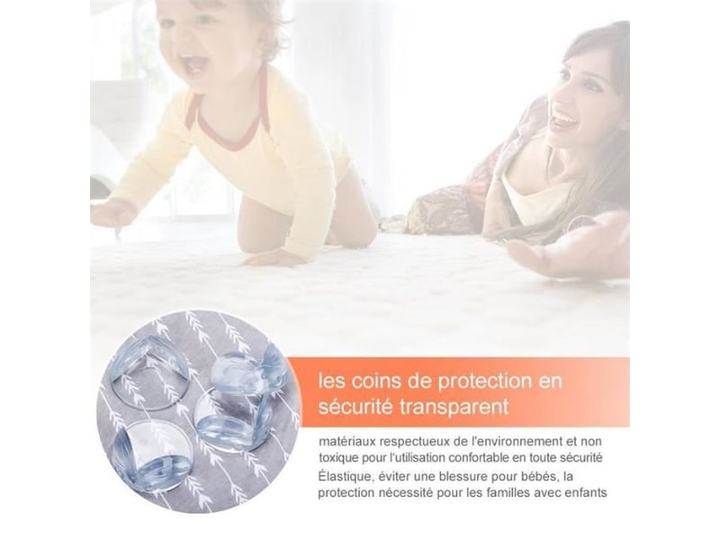  Protection coin de table bébé, protection angle de table avec une super colle améliorée pour tables et coins de meubles 20 pcs  - Conforama C