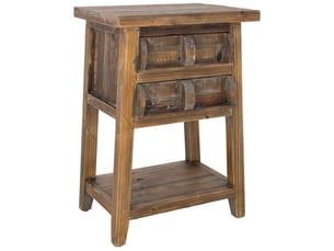Table de chevet en bois marron 45x35x66 cm h
