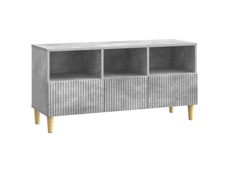  Meuble tv - banc tv - meuble de rangement 102 x 34,5 x 50 cm gris béton bois d'ingénierie  - Conforama A
