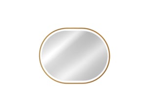 Miroir salle de bain led doré ovale 90x70 cm design