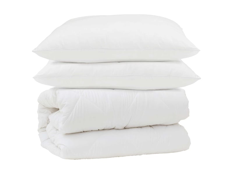  Ensemble de duvet avec oreiller 3 pièces - couette blanc microfibre  - Conforama A