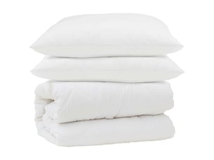 Ensemble de duvet avec oreiller 3 pièces - couette blanc microfibre