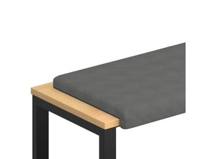 Coussin de banc, coussin d'assise, coussin de canapé microfibre gris foncé profondeur 35 cm cf52888