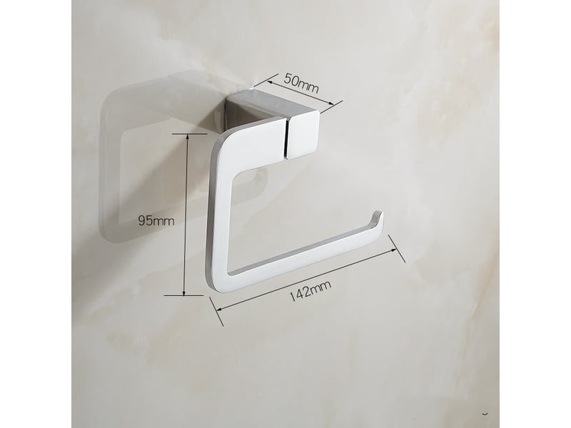  Porte-papier toilette, chromé, 1 rouleau  - Conforama B