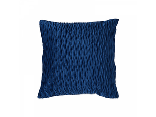 Lot de 2 housses coussin en velours 45 x 45 cm pour salon canapé，housses coussin carrés de motif uni décoration chambre, bleu marin