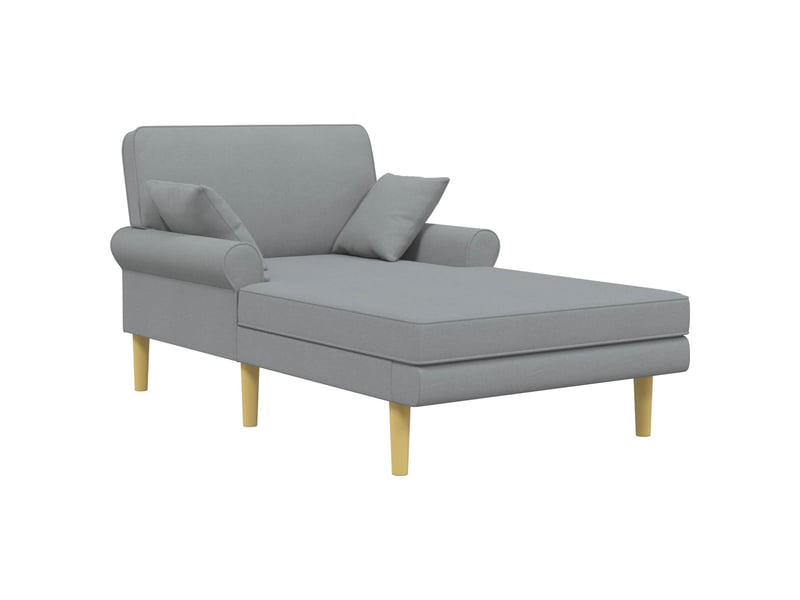  Vidaxl méridienne gris clair tissu  - Conforama D