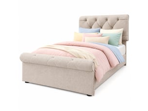 Lit avec rangement 90x200 cm ULQENI   coloris gris