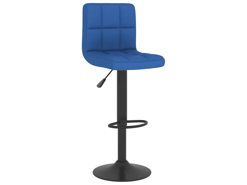  Lot de 2 tabouret de bar, chaise de bar bleu tissu shl65421  - Conforama C
