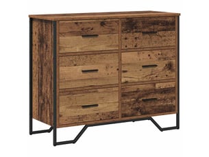 Commode 6 tiroir(s)    <strong></strong> <strong></strong> coloris taupe largeur 91 cm