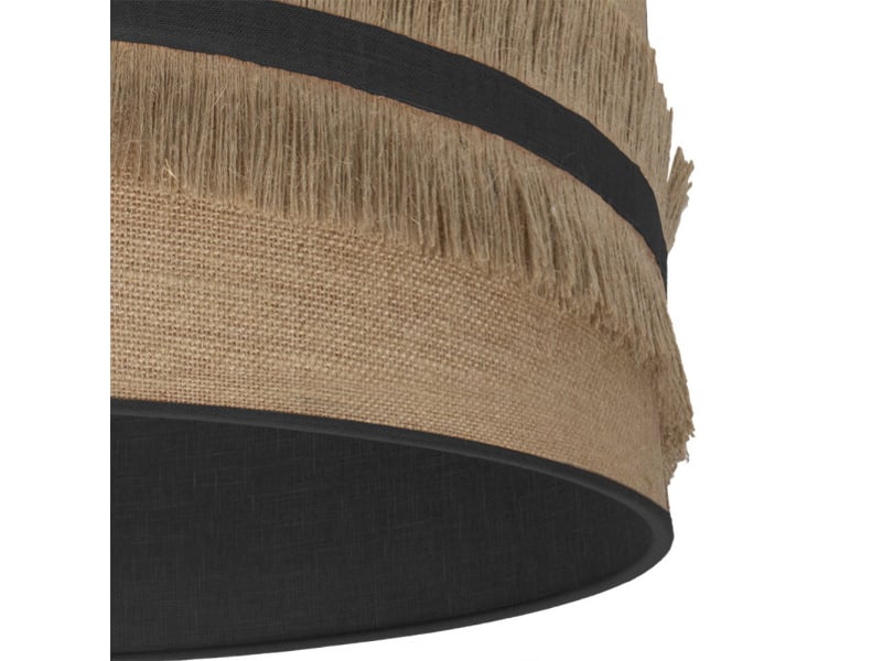  Lampe à poser fabrilamp natalia toile de jutenoir 1 x e27 62 x 30 x 30 cm 188571109 - Conforama C