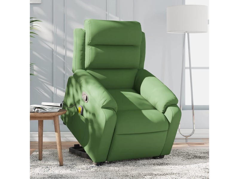  Vidaxl fauteuil de massage inclinable vert clair velours  - Conforama B