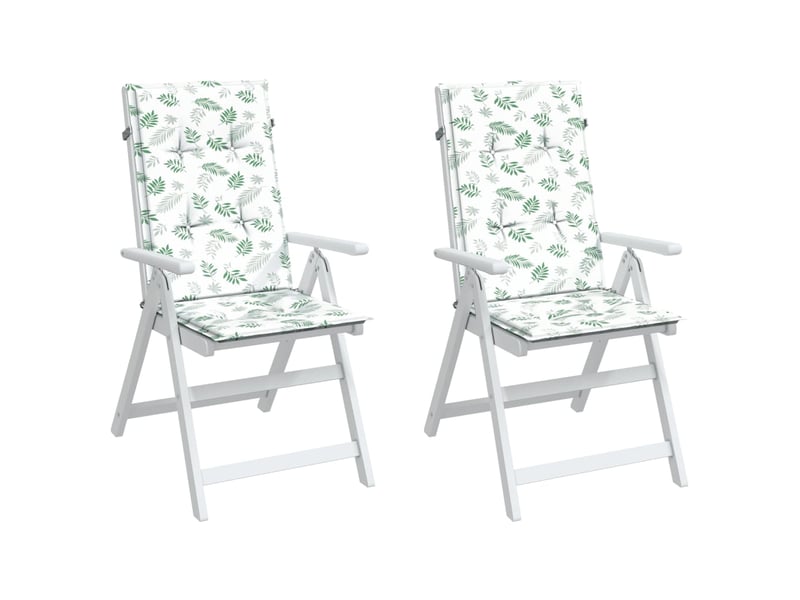 Lot de 2 coussins de chaise à dossier haut modèle de feuille cf32615 - Conforama D
