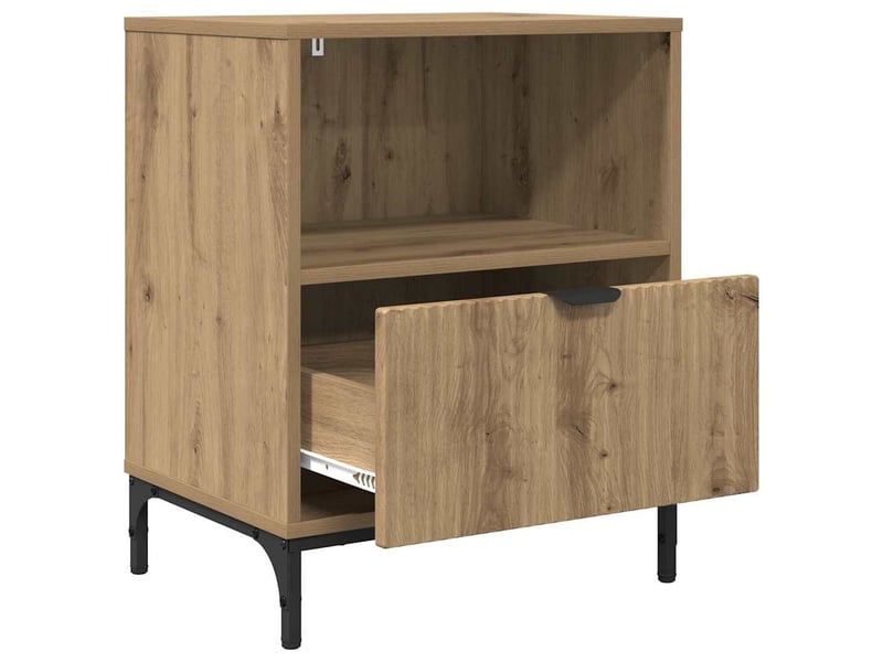  Tables de chevet 2 pièces chêne artisanal 49 x 36 x 61 cm  - Conforama D