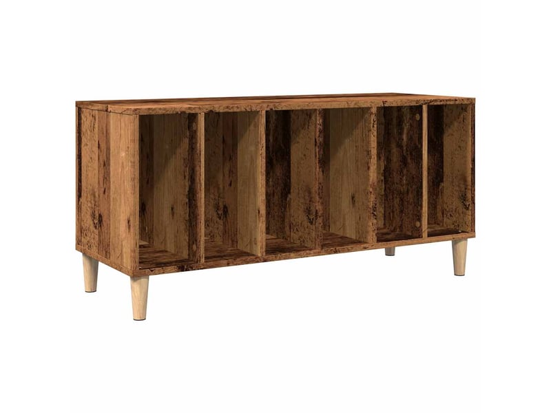  Armoire à disques, armoire de rangement vieux bois 100x38x48 cm bois d'ingénierie shl69985  - Conforama A