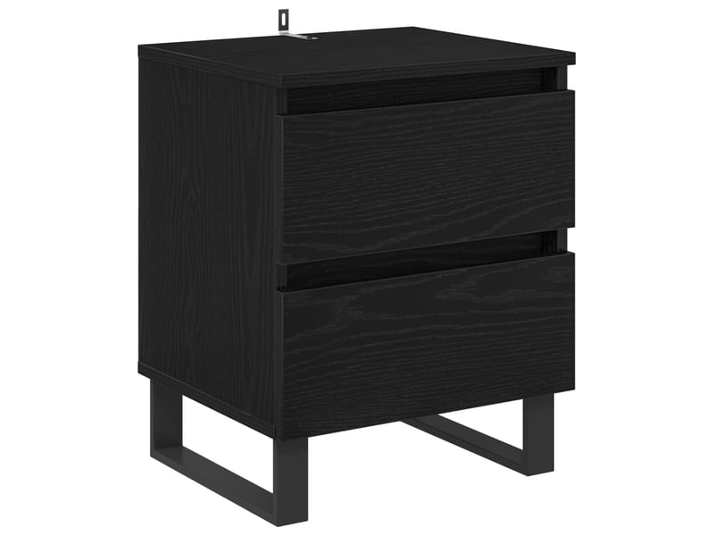  Table de chevet - cabinet de chevet - table de nuit 2 pc chêne noir 40 x 35 x 50 cm  - Conforama E