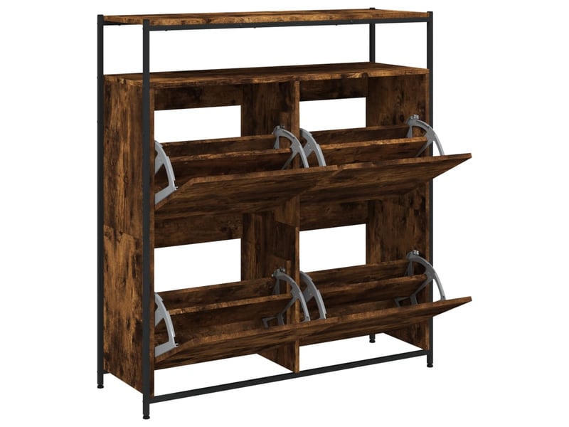  Meuble à chaussures, armoire à chaussures chêne fumé shl8858  - Conforama D
