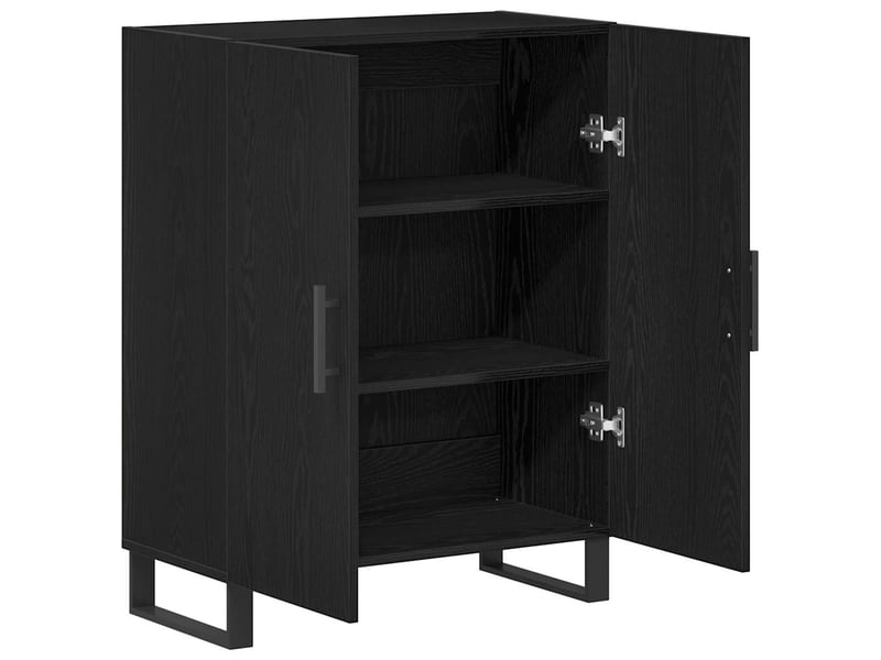  Buffet - bahut - meuble de rangement chêne noir 69,5 x 34 x 90 cm bois d'ingénierie  - Conforama E