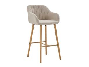tabouret de bar <strong>MODENUIT </strong> - beige hauteur d'assise 75 cm vendu Par paire