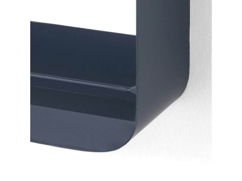 Étagère murale carrée design en acier bleu pétrole jasper  - Conforama D