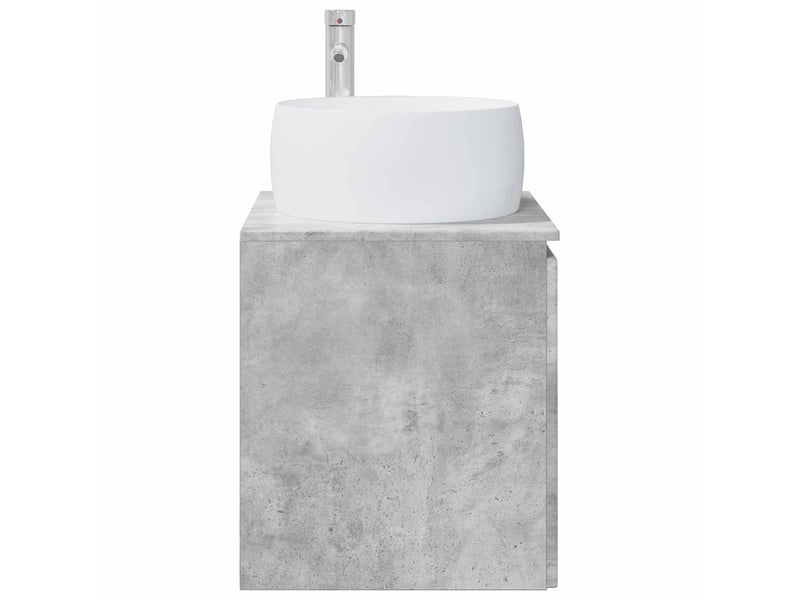  Vanité de lavabo mural, meuble de rangement gris béton 49.5x44.5x66 cm shl7395  - Conforama D