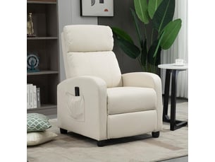 Fauteuil relax manuel  PANGIVO Simili beige