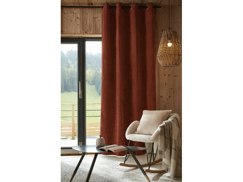 Lot de 2 rideaux 140 x 240 cm blackout total & thermique double polaire gris - Conforama E