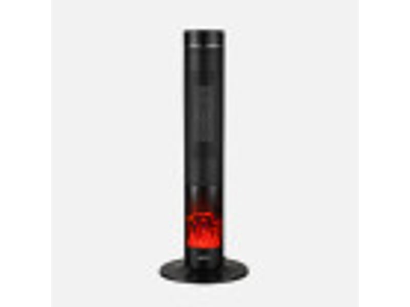  Chauffage soufflant céramique tour fabrilamp benton 2000 w noir, oscillant et télécommande 281022009 - Conforama B