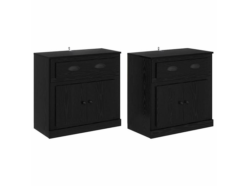  Buffet - bahut - meuble de rangements 2 pc chêne noir 70 x 35,5 x 67,5 cm bois d'ingénierie  - Conforama A