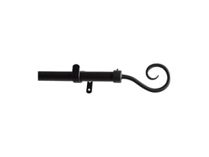 Kit tringle à rideaux fixe avec embouts crosse d20mm 180 cm