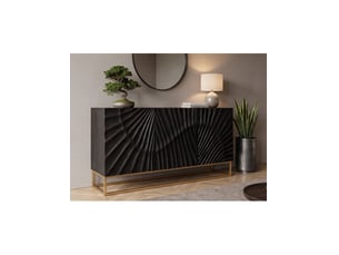 Buffet    <strong>MEUBLORAMA</strong> <strong></strong> - 140 cm coloris noir 