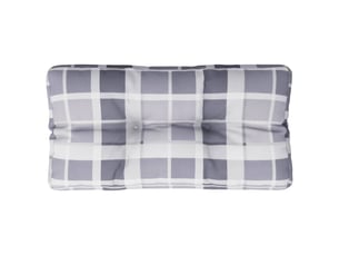 Coussin de palette, coussin de chaise, coussin de canapé motif à carreaux gris 70x40x12 cm tissu cf55363
