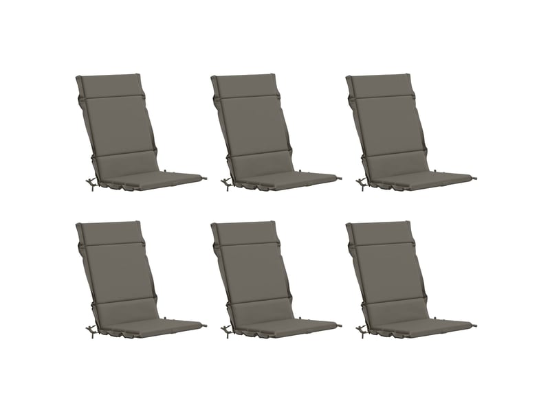  Lot de 6 coussins de chaise à dossier haut gemert gris cf59379  - Conforama A