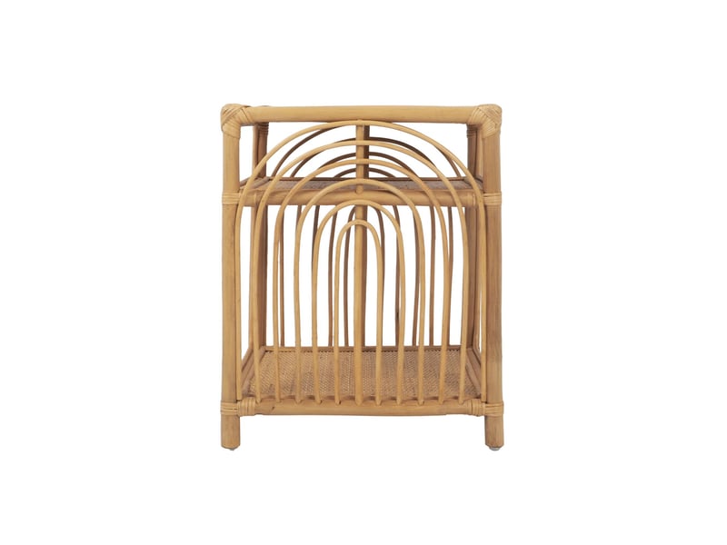 Table de chevet rotin naturel 1 étagère 1 niche l 40 x p 40 x h 50cm - bandung  - Conforama E