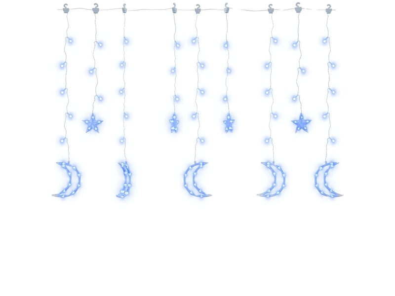 Guirlande lumineuse, éclairage de noël étoile et lune avec télécommande 345 led cf62444 - Conforama A