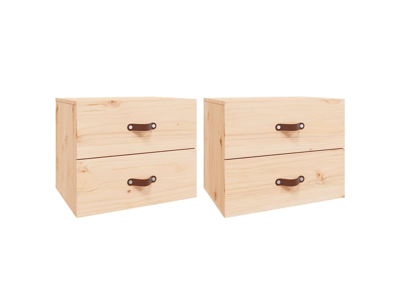  Lot de 2 tables de chevet - cabinet de chevet - table de nuit murales 50x36x40 cm  - Conforama A