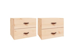 Lot de 2 tables de chevet - cabinet de chevet - table de nuit murales 50x36x40 cm
