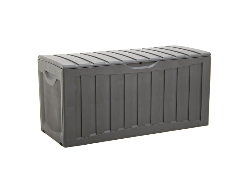  Boîte de rangement, coffre de rangement noir 118x53x57 cm polypropylène  - Conforama A