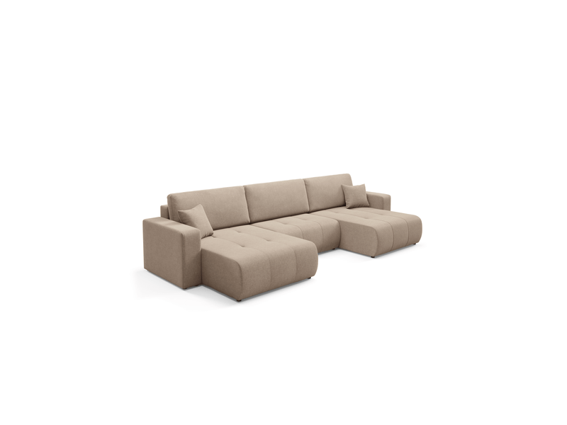  Canapé d'angle convertible molinio u marron  - Conforama C