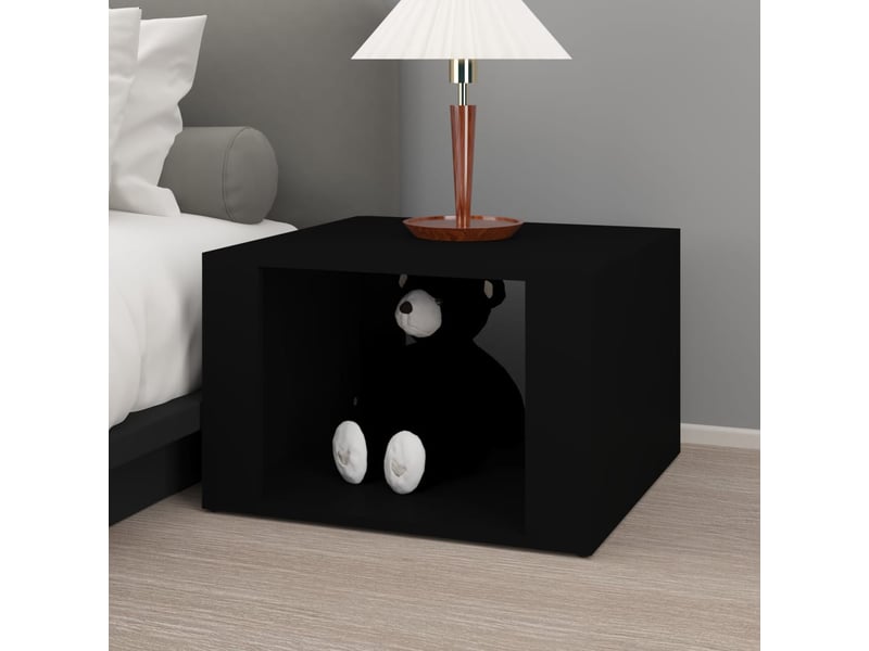 Table de chevet - cabinet de chevet - table de nuit noir 57x55x36 cm bois d’ingénierie  - Conforama B