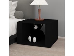 Table de chevet - cabinet de chevet - table de nuit noir 57x55x36 cm bois d’ingénierie