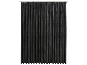 Rideau occultant, rideau black-out avec crochets velours anthracite 290x245 cm cf43961